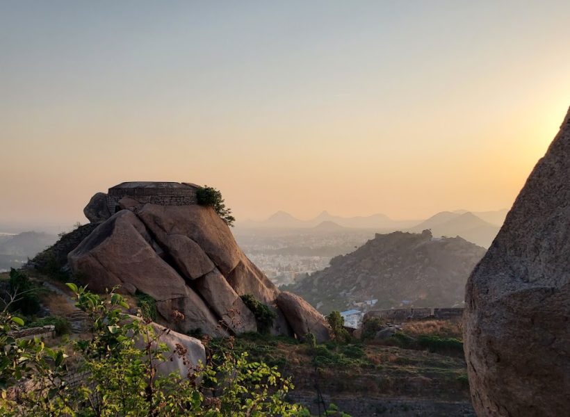 madhugiri hill sunset view